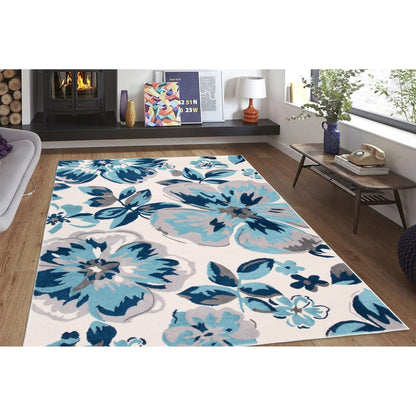 Tappeto moderno con motivo floreale della World Rug Gallery