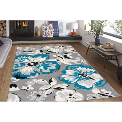 Tappeto moderno con motivo floreale della World Rug Gallery