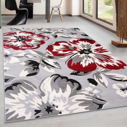 Tappeto moderno con motivo floreale della World Rug Gallery