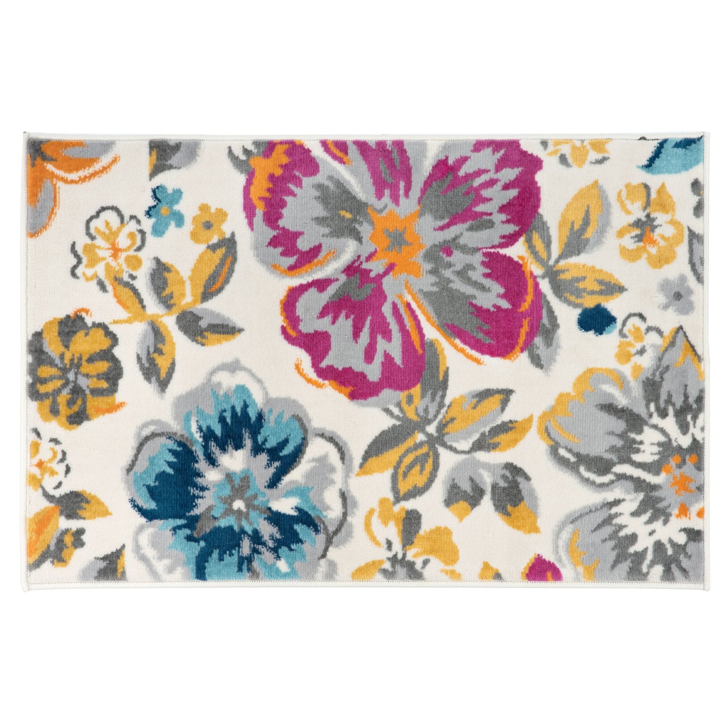 Tappeto moderno con motivo floreale della World Rug Gallery