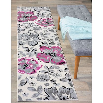Tappeto moderno con motivo floreale della World Rug Gallery