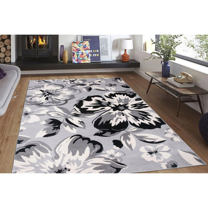 Tappeto moderno con motivo floreale della World Rug Gallery