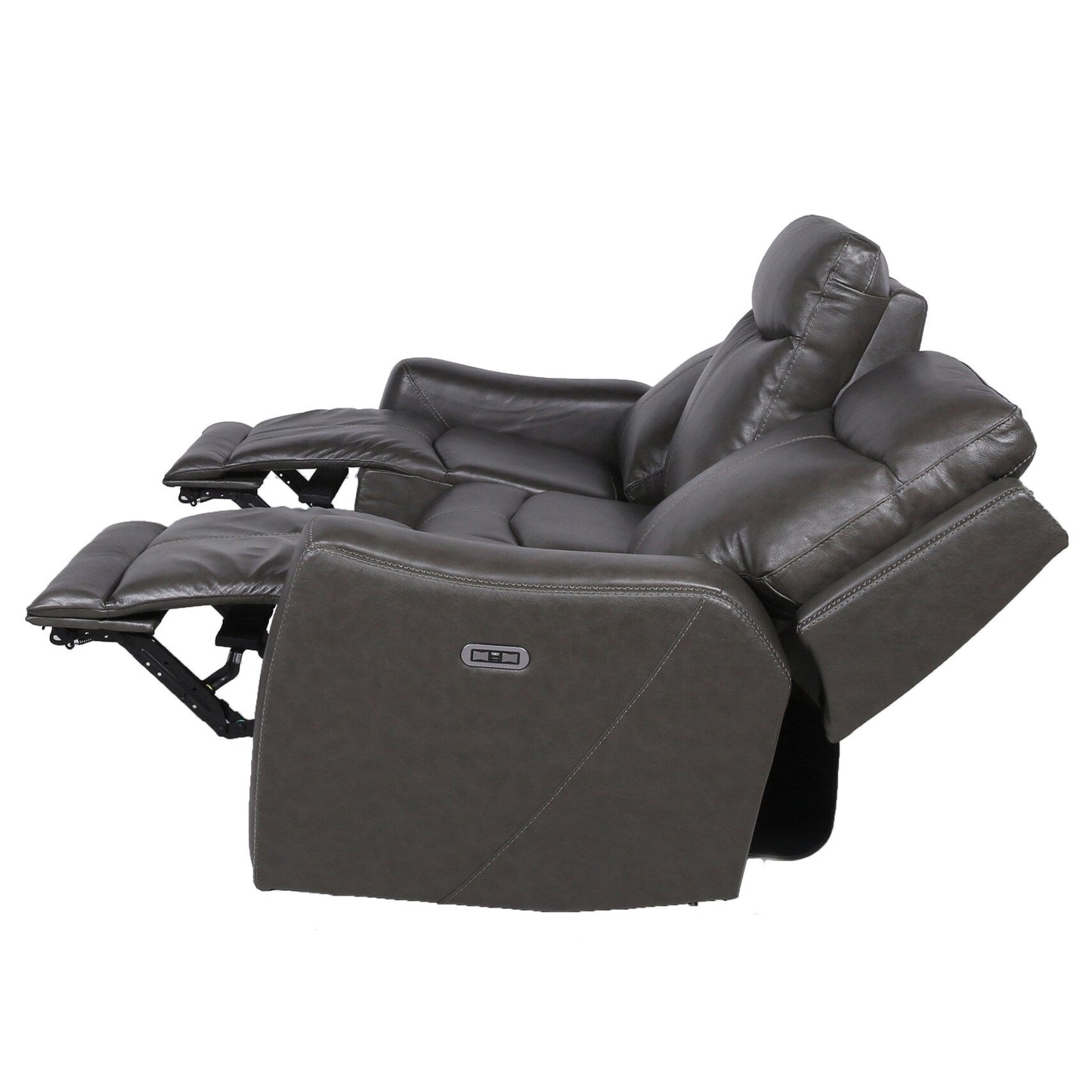 Divano reclinabile in pelle pieno fiore Steve Silver Newport Power