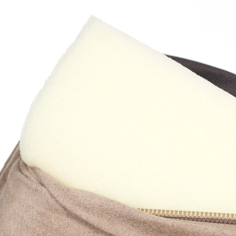 Cuccia per animali domestici color marrone chiaro/nero - Divano ortopedico per cani a 3 strati con gel rinfrescante, memory foam e supporto per il collo