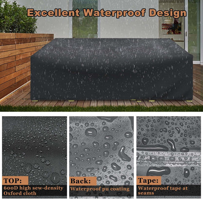 Copertura impermeabile per mobili da giardino, copertura per divano componibile da esterno