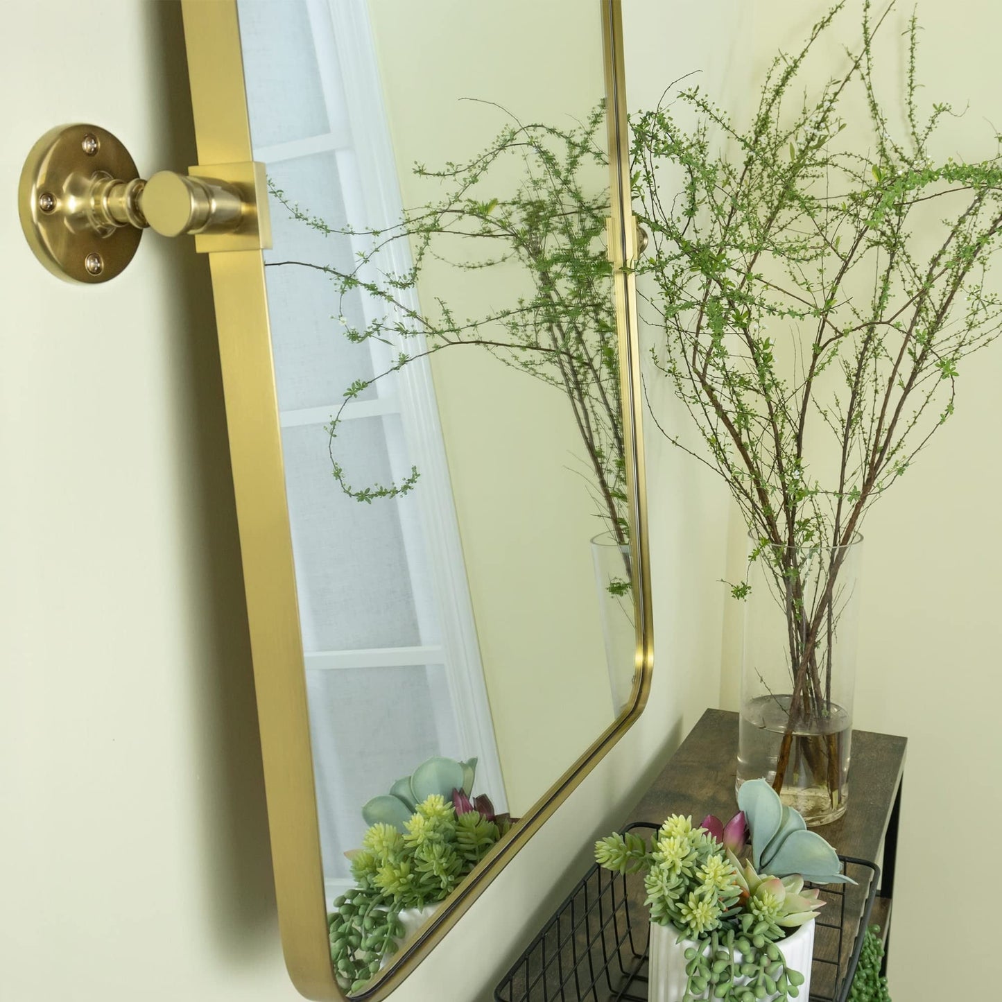 Specchio da parete in metallo girevole e inclinabile rettangolare Jonathan TEHOME