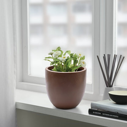 Fioriera rotonda conica in MgO, per interni ed esterni