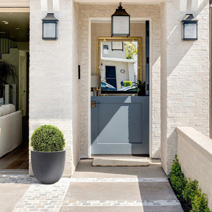 Fioriera rotonda conica in MgO, per interni ed esterni