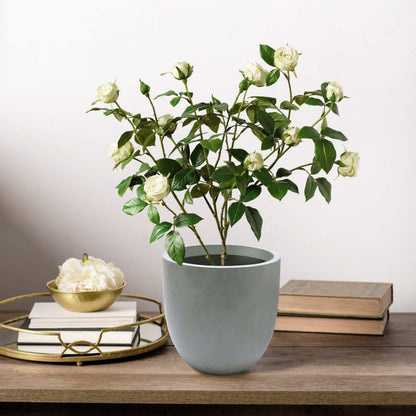 Fioriera rotonda conica in MgO, per interni ed esterni