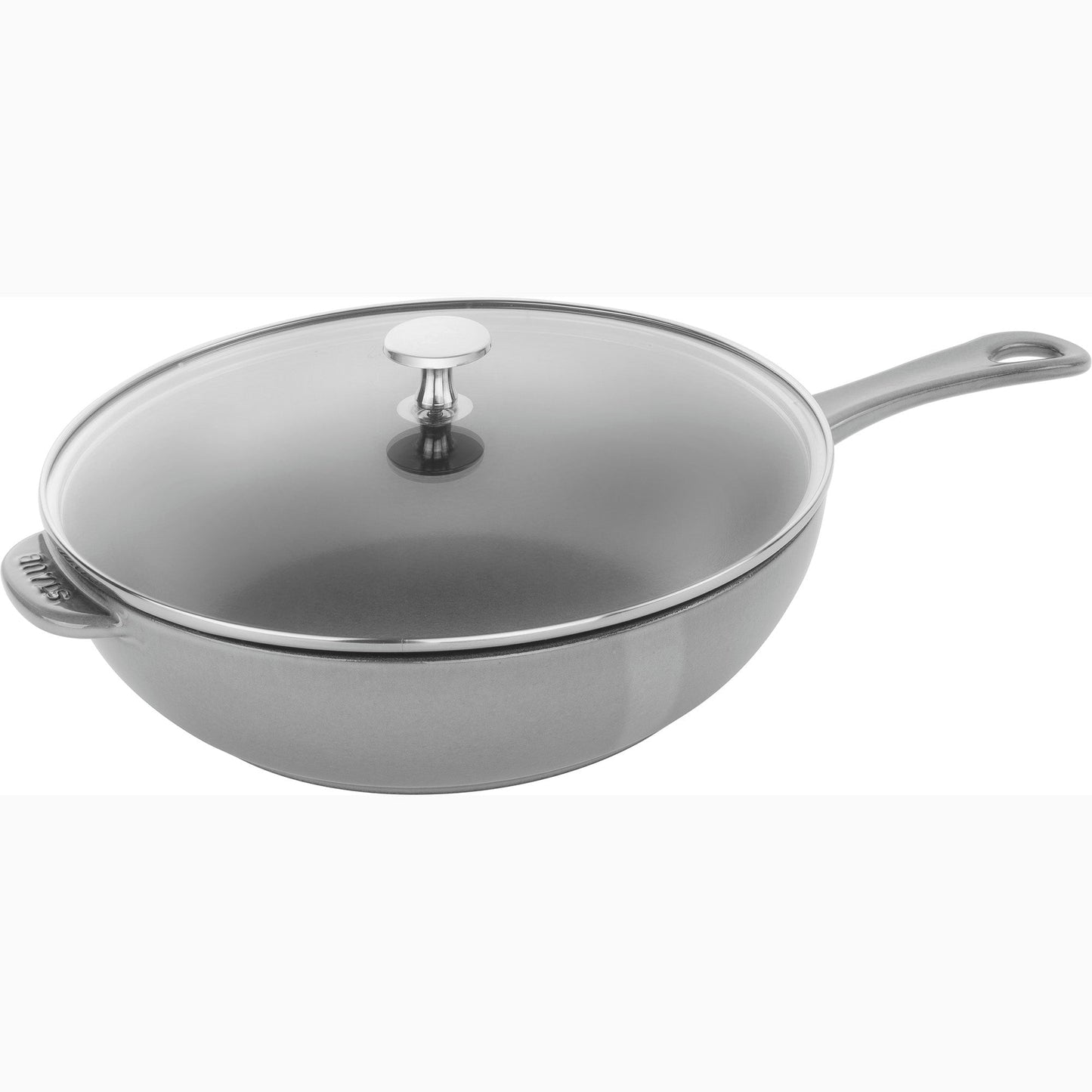 STAUB Padella in ghisa da 2,9 qt con coperchio in vetro