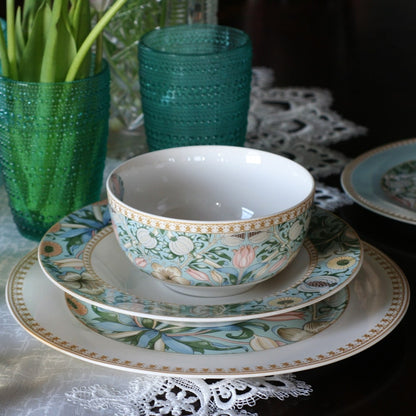 STP Goods Morris Garden Bone China Dinnerware Set da 24 per 6 persone