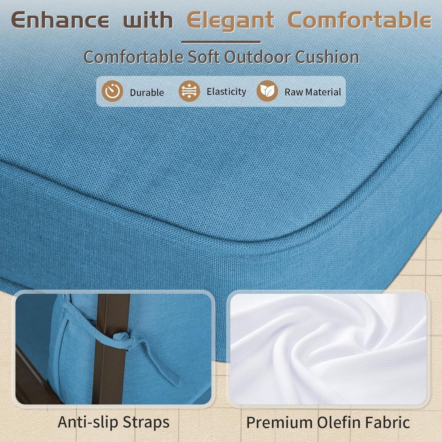 Set da conversazione per esterni SUNCROWN da 5 pezzi, panca da giardino e 2 sedie a sdraio con 2 tavolini da caffè