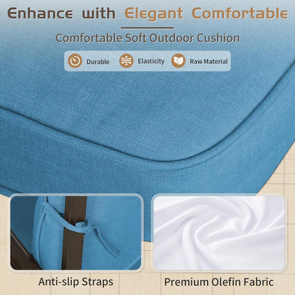 Set da conversazione per esterni SUNCROWN da 5 pezzi, panca da giardino e 2 sedie a sdraio con 2 tavolini da caffè