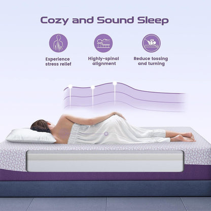 Materasso in memory foam al gel di carbone di bambù da 14 pollici, adatto per letto regolabile