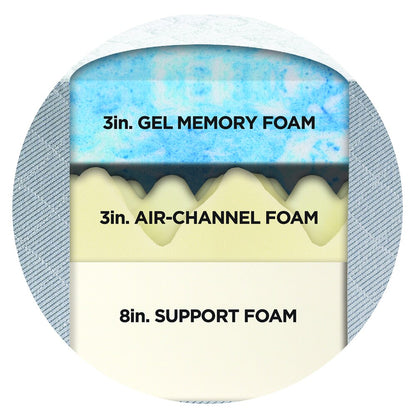 Materasso in memory foam gel California King-size da 14 pollici Touch of Comfort