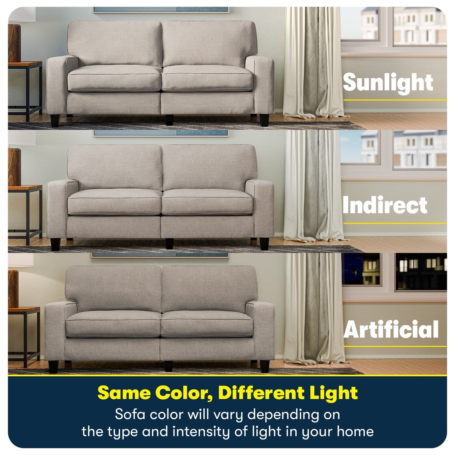 Divano Serta Palisades 73 Track Arm, in poliestere di facile manutenzione, con schienale morbido e cuscini di seduta a molle insacchettate.