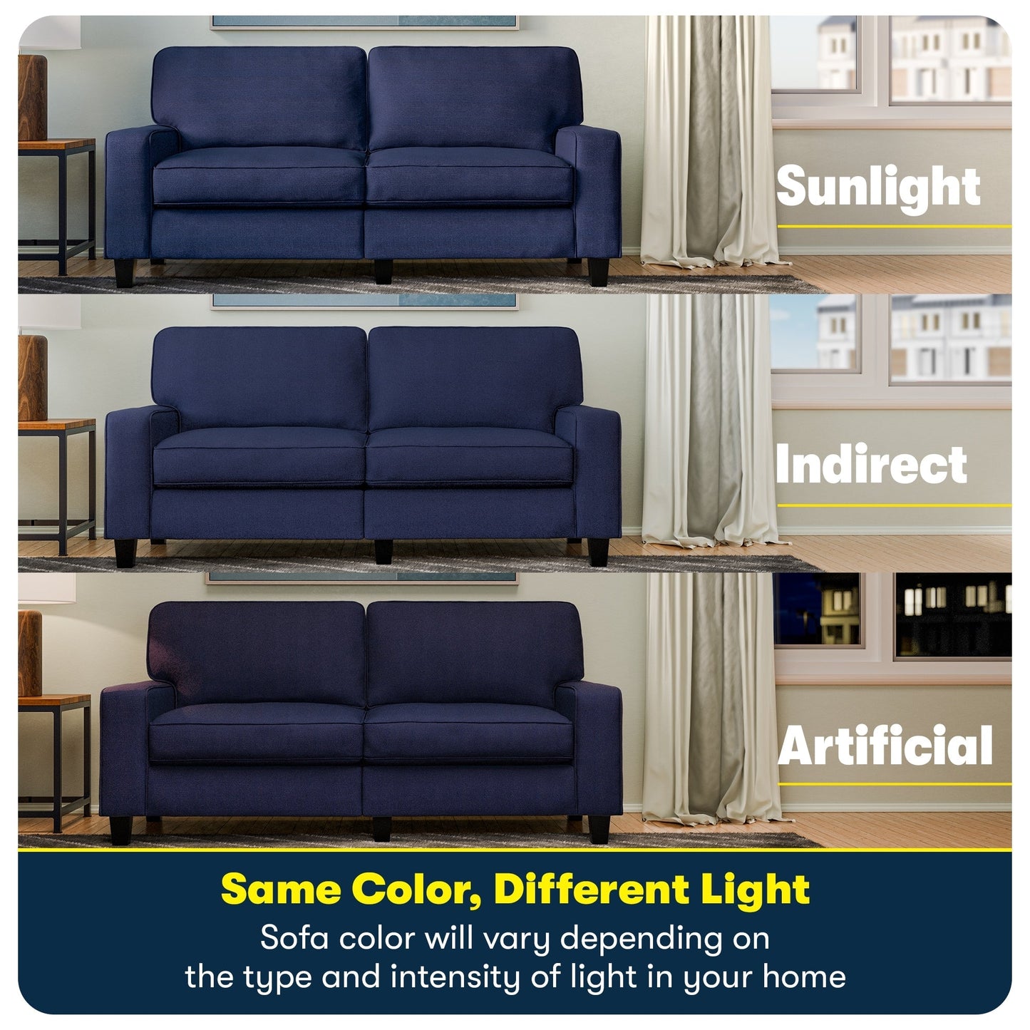 Divano Serta Palisades 73 Track Arm, in poliestere di facile manutenzione, con schienale morbido e cuscini di seduta a molle insacchettate.