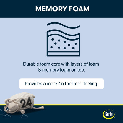 Materasso in memory foam Serta Perfect Sleeper 12 in gel a media rigidità in una scatola