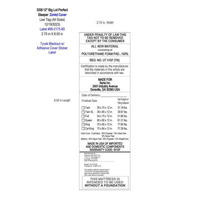 Materasso in memory foam Serta Perfect Sleeper 12 in gel a media rigidità in una scatola