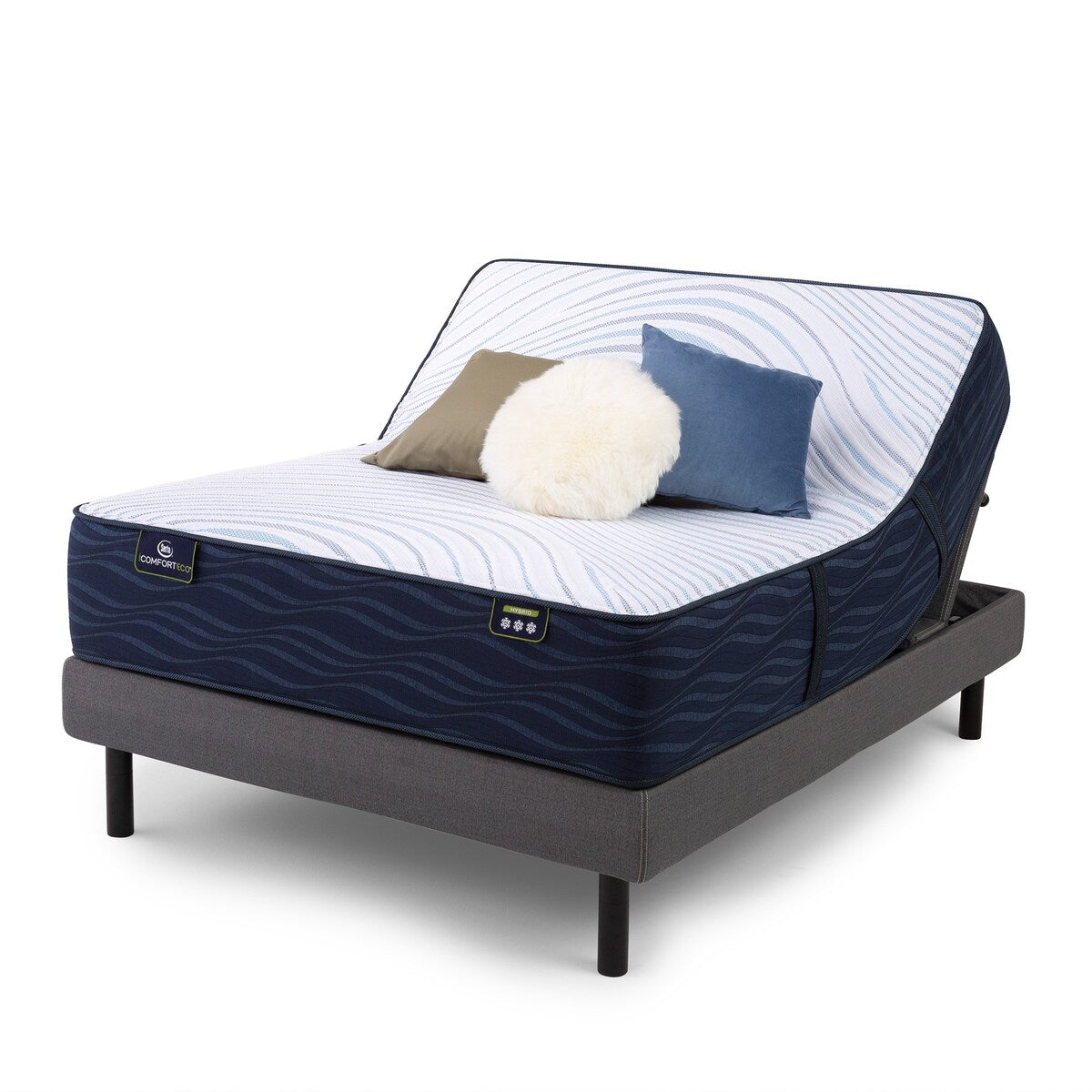 Materasso in memory foam Serta iComfortECO F30LTX 14,25 e set base regolabile