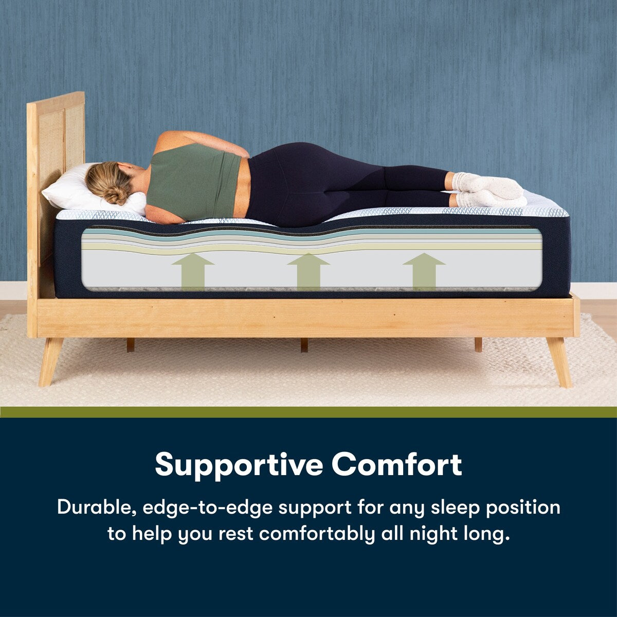 Materasso in memory foam Serta iComfortECO F40HD 15,75 di medie dimensioni e set base regolabile