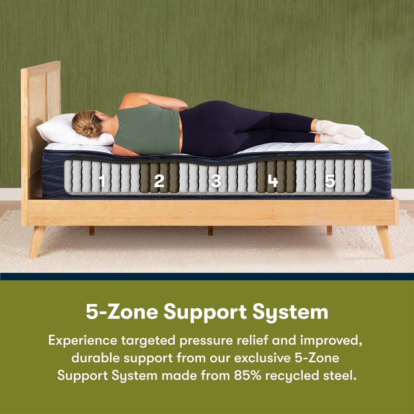 Set di materassi ibridi extra rigidi Serta iComfortECO Q10 11.25