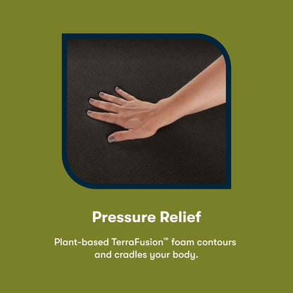 Materasso ibrido Serta iComfortECO Q10 13.25 di medie dimensioni e set base regolabile