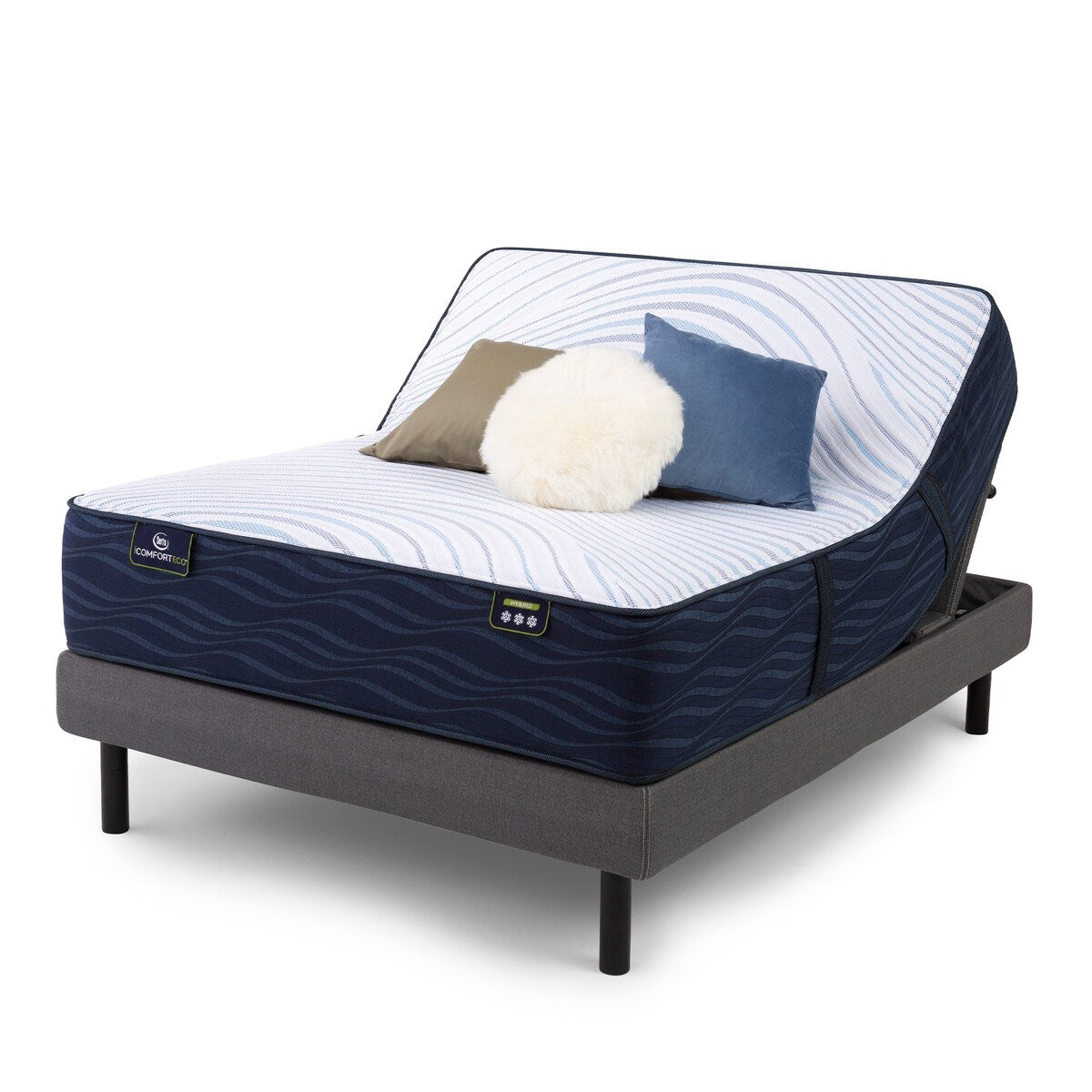 Set materasso ibrido Serta iComfortECO S30LTX 13,75 cm, misura media