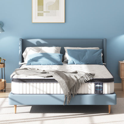 Materasso a molle insacchettate in memory foam ibrido da 10 pollici, Mideum Comfort, per cameretta dei bambini, camera degli ospiti