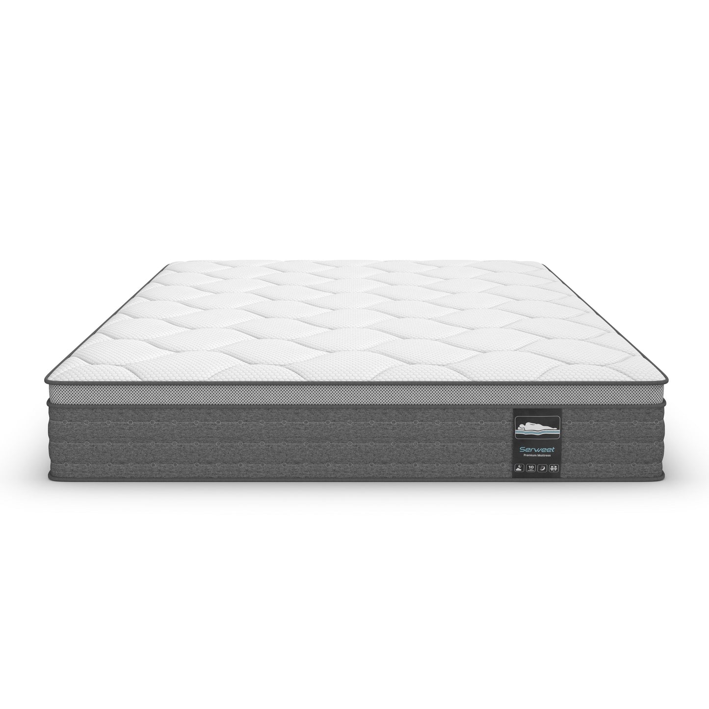 Materasso ibrido Serweet da 10 pollici con memory foam e molle più pesanti, materasso in una scatola