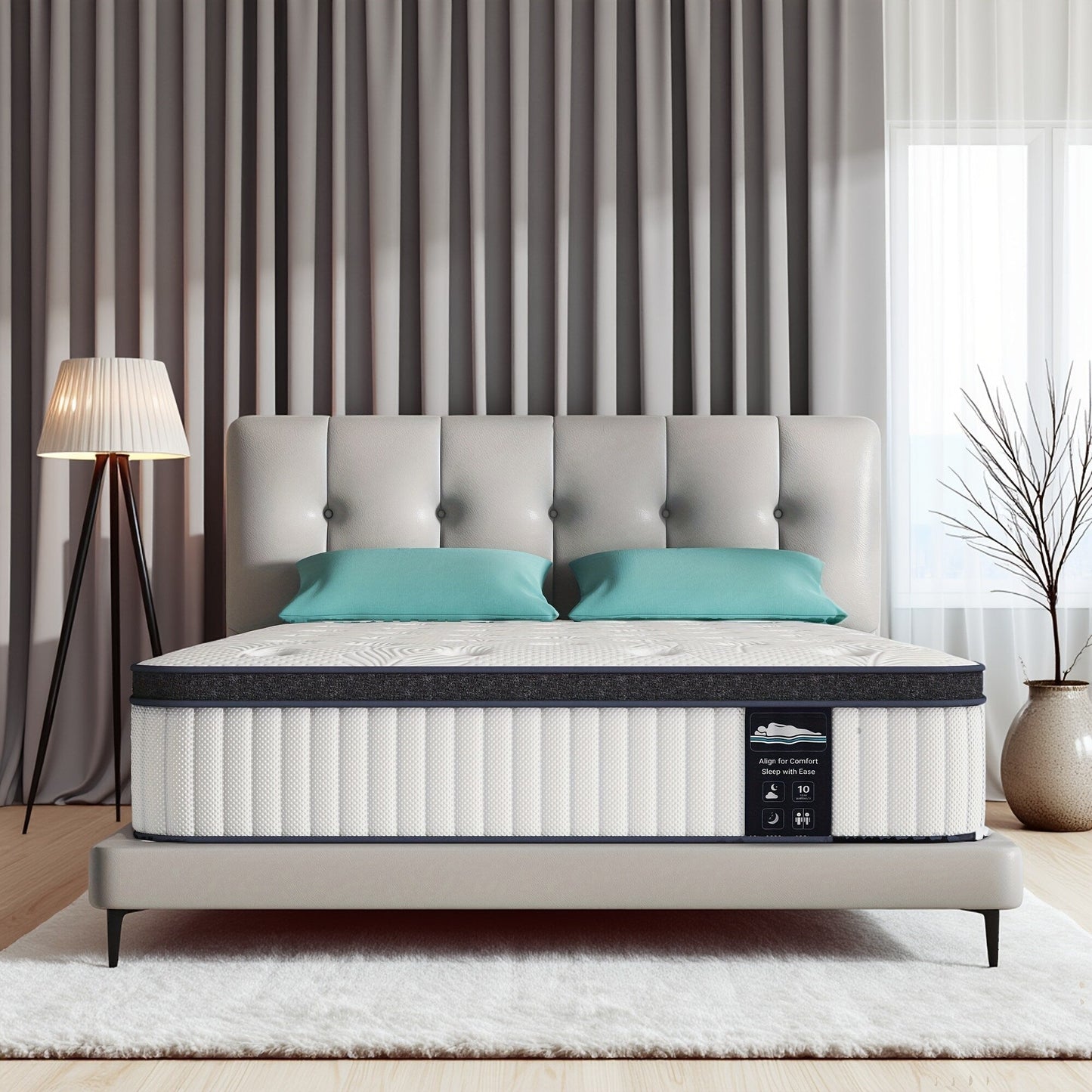 Materasso in memory foam ibrido di lusso Serweet da 8 pollici, per cameretta dei bambini, letto per bambini