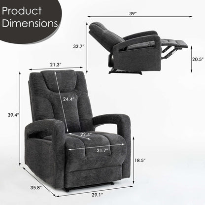 Set di 1 poltrona reclinabile imbottita