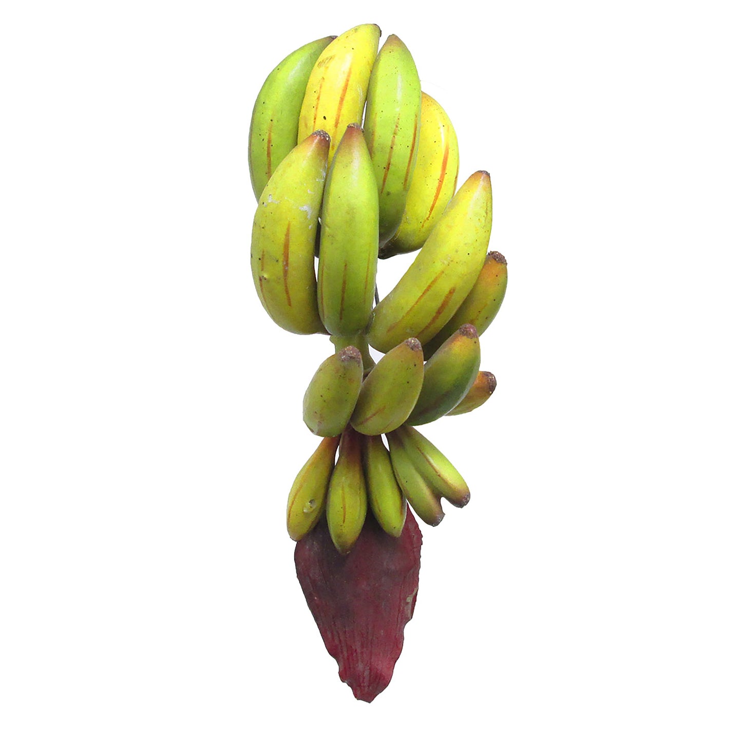 Set di 2 pezzi decorativi artificiali a forma di banana, 28 cm - 28 cm di lunghezza x 10 cm di larghezza x 11 cm di larghezza.