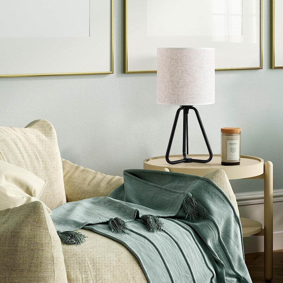 Set di 2 graziose lampade da comodino moderne per soggiorno e camera da letto