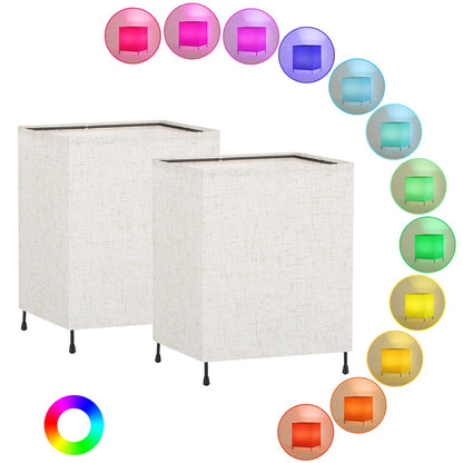 Set di 2 piccole lampade da tavolo con luce notturna e telecomando