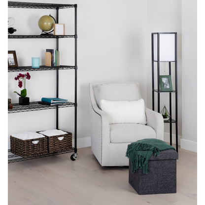 Cesto portaoggetti pieghevole a cubo intrecciato a mano Seville Classics (confezione da 2)