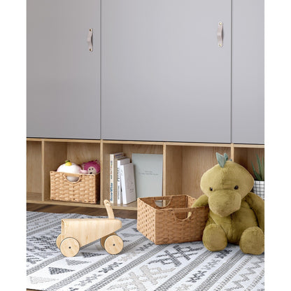 Cesto portaoggetti pieghevole a cubo intrecciato a mano Seville Classics (confezione da 2)