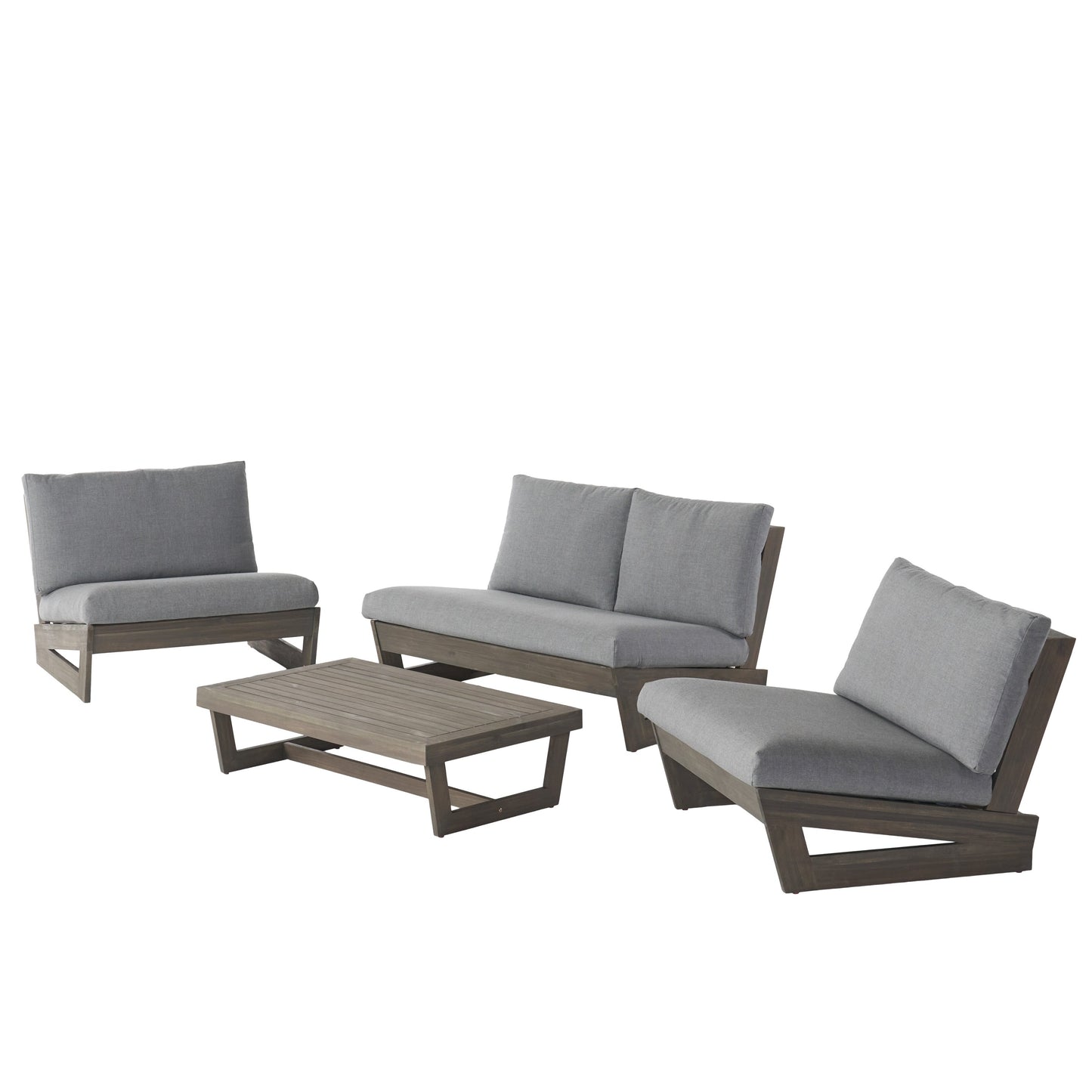 Set da esterno Sherwood da 4 posti in legno per chattare di Christopher Knight Home