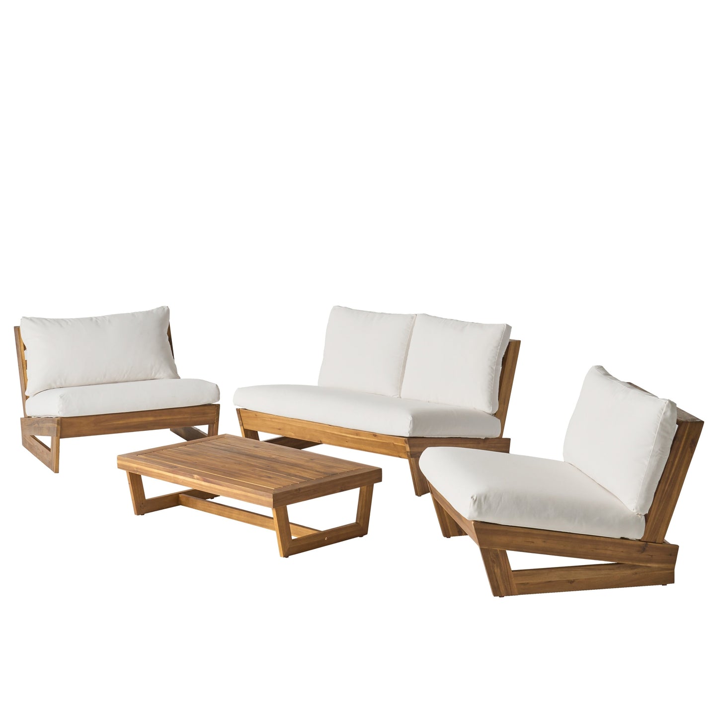 Set da esterno Sherwood da 4 posti in legno per chattare di Christopher Knight Home