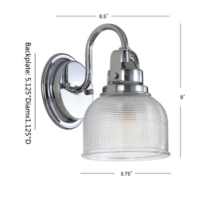 Lampada da toeletta a LED Shirley in metallo/vetro, di JONATHAN Y