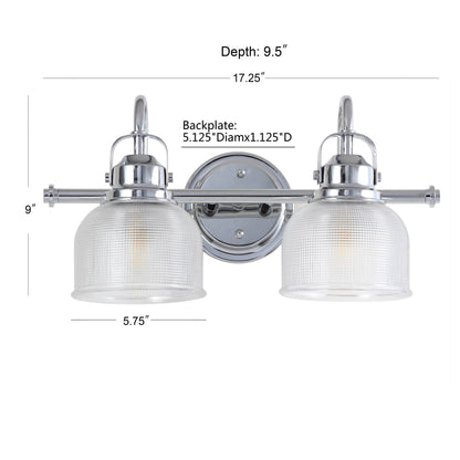 Lampada da toeletta a LED Shirley in metallo/vetro, di JONATHAN Y