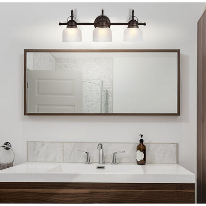 Lampada da toeletta a LED Shirley in metallo/vetro, di JONATHAN Y