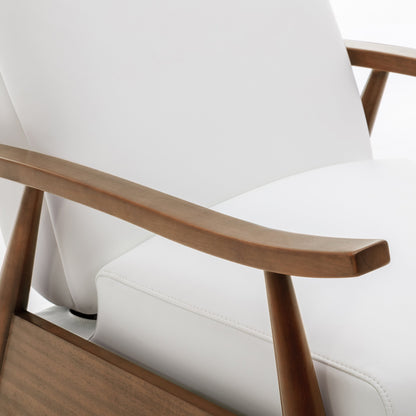 Poltrona reclinabile imbottita in legno con schienale reclinabile Sienna di Greyson Living