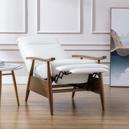 Poltrona reclinabile imbottita in legno con schienale reclinabile Sienna di Greyson Living