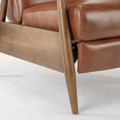 Poltrona reclinabile imbottita in legno con schienale reclinabile Sienna di Greyson Living