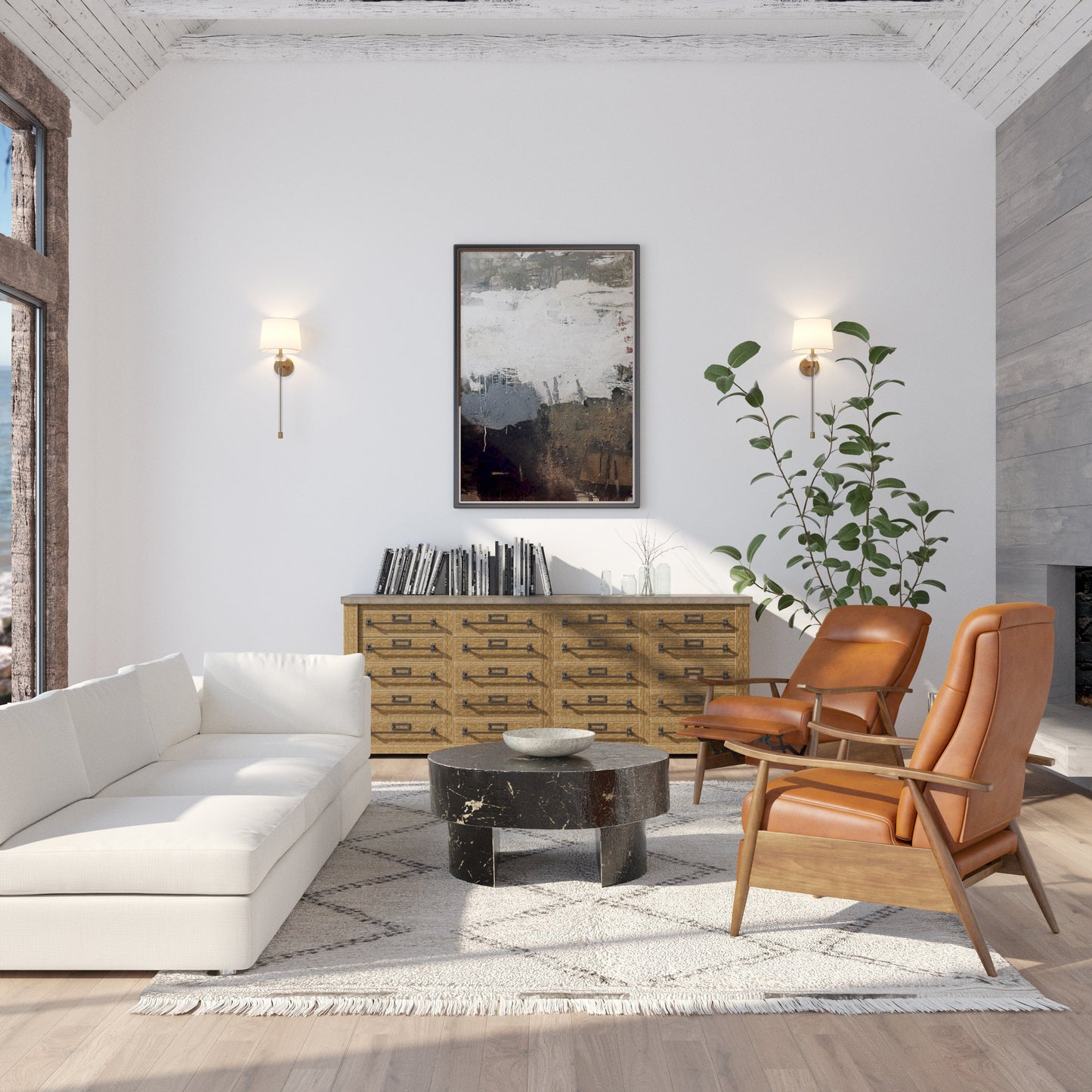 Poltrona reclinabile imbottita in legno con schienale reclinabile Sienna di Greyson Living