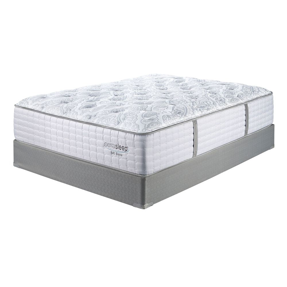 Materassi Sierra Sleep di Ashley Mount Dana, materasso queen-size con parte superiore in peluche e base a basso profilo