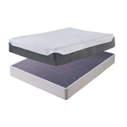 Pacchetto materasso king size Signature Design by Ashley Chime Elite da 12 pollici, bianco/grigio, 2 pezzi