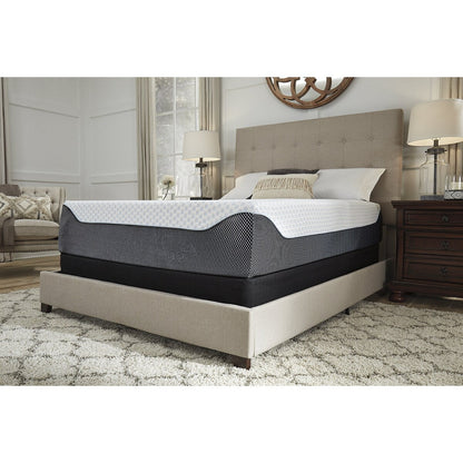 Pacchetto materasso king size Signature Design by Ashley Chime Elite da 14 pollici, nero/bianco, 2 pezzi