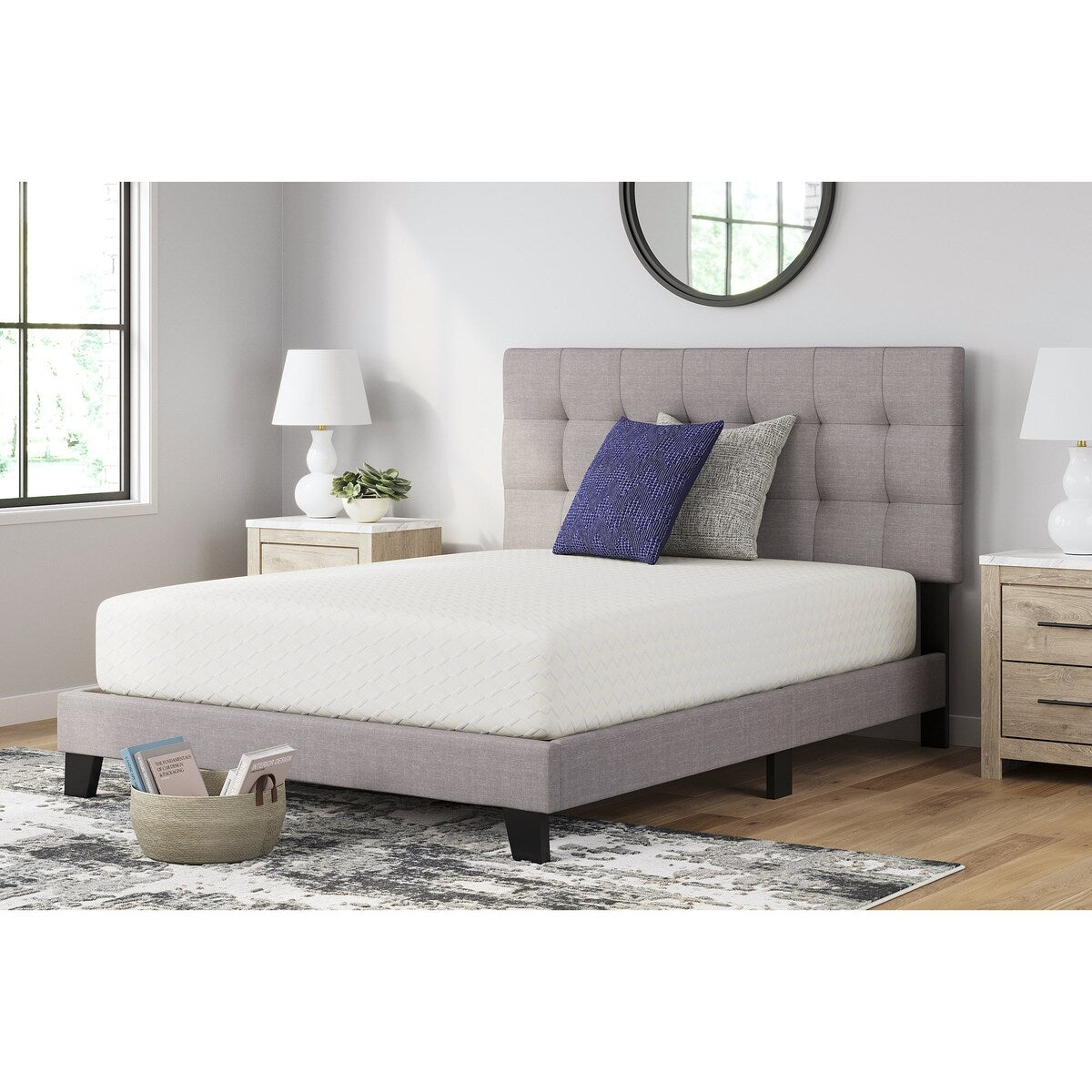 Pacchetto materasso Signature Design by Ashley Chime da 12 pollici in memory foam nero/bianco, 2 pezzi